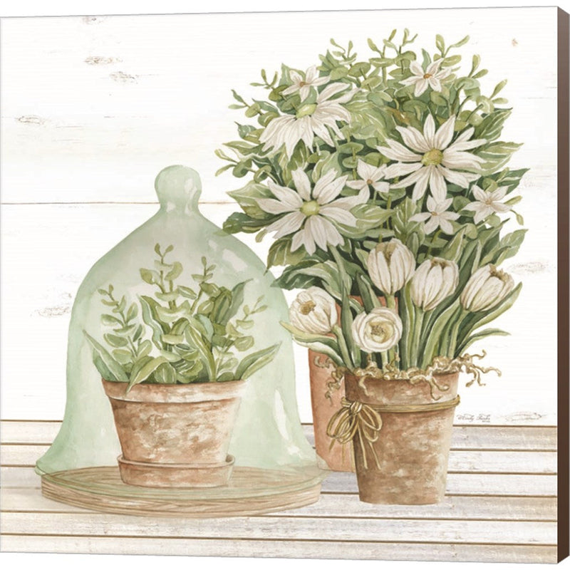 Flowers and Terrarium by Cindy Jacobs, Canvas Art
