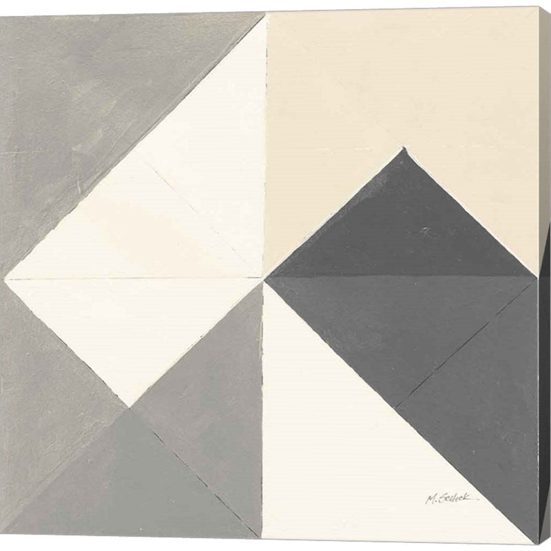 Triangles IV Neutral Crop by Mike Schick, Canvas Art
