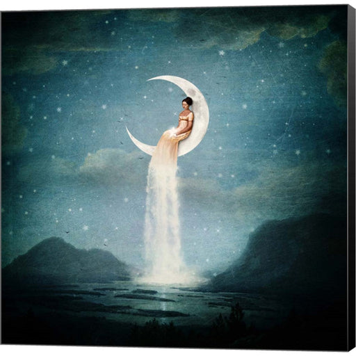 Moon River Lady by Paula Belle Flores, Canvas Art