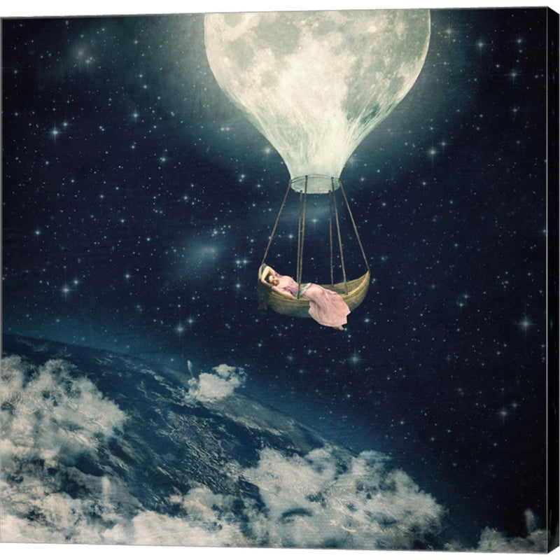 The Moon Carries Me Away by Paula Belle Flores, Canvas Art