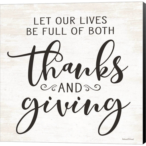 Thanks and Giving by Lettered & Lined, Canvas Art