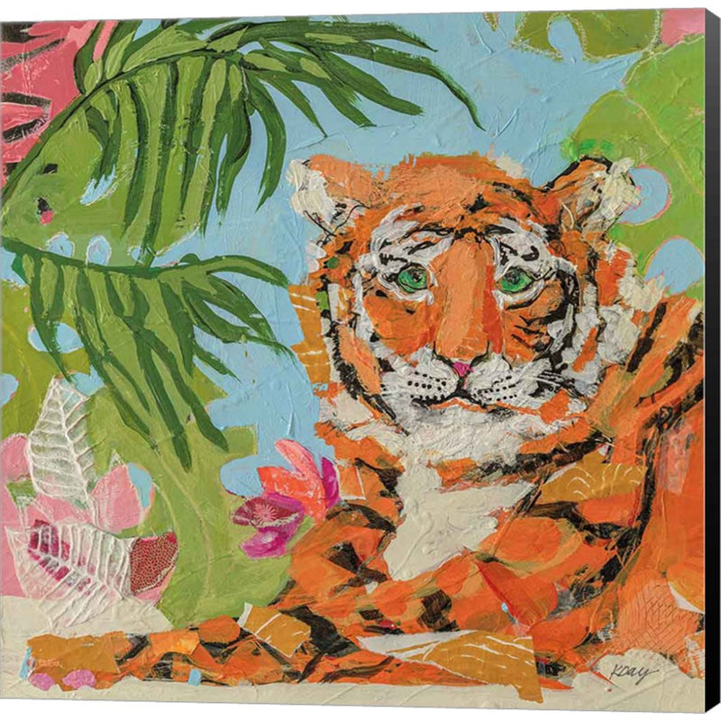 Tiger at Rest Crop by Kellie Day, Canvas Art