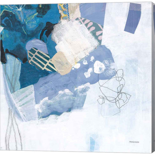 Abstract Layers II Blue by Kathy Ferguson, Canvas Art