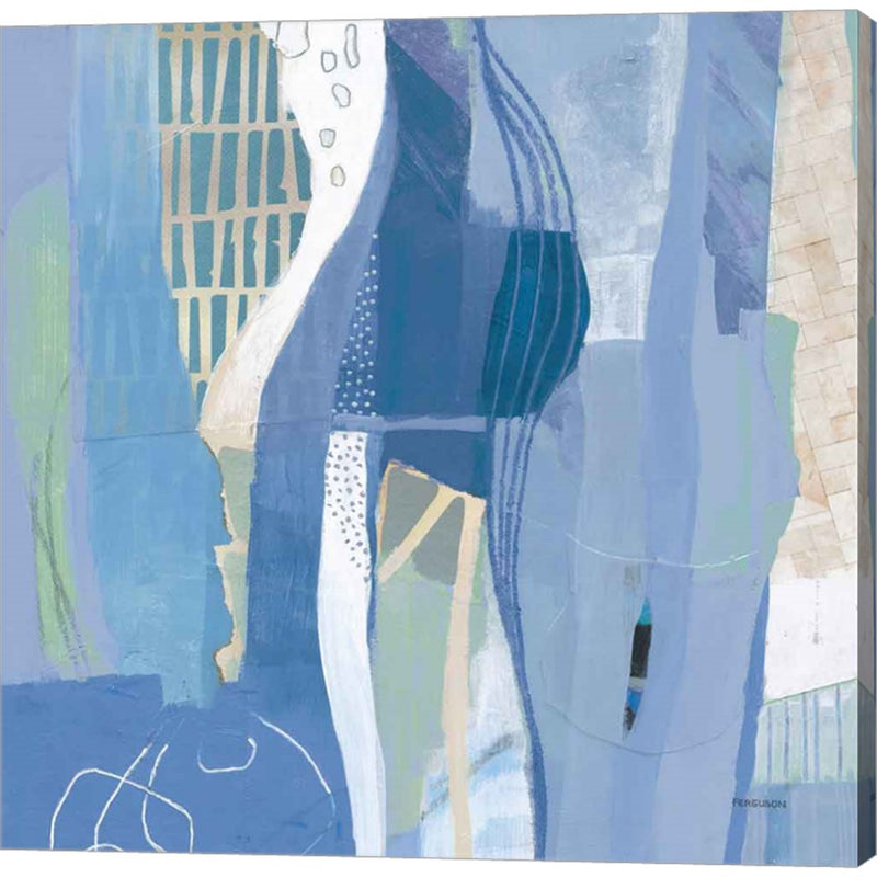 Abstract Layers I Blue by Kathy Ferguson, Canvas Art