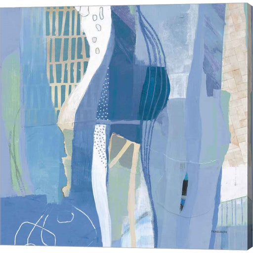 Abstract Layers I Blue by Kathy Ferguson, Canvas Art