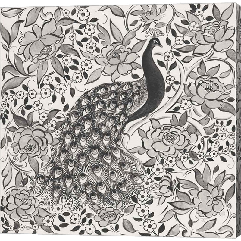 Peacock Garden III BW by Miranda Thomas, Canvas Art