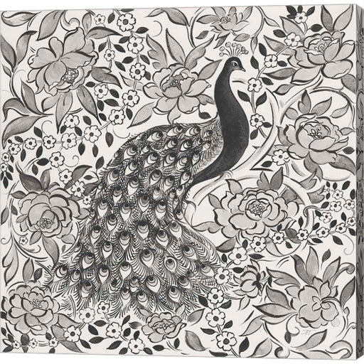 Peacock Garden III BW by Miranda Thomas, Canvas Art