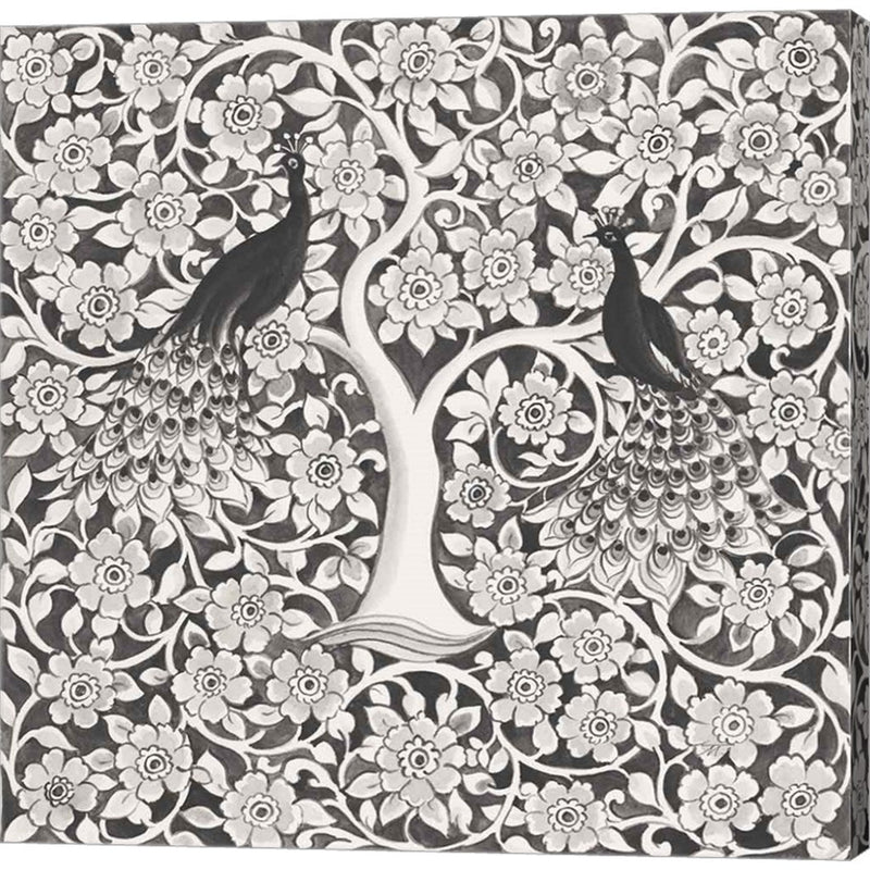 Peacock Garden VII BW by Miranda Thomas, Canvas Art