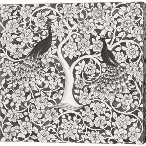Peacock Garden VII BW by Miranda Thomas, Canvas Art