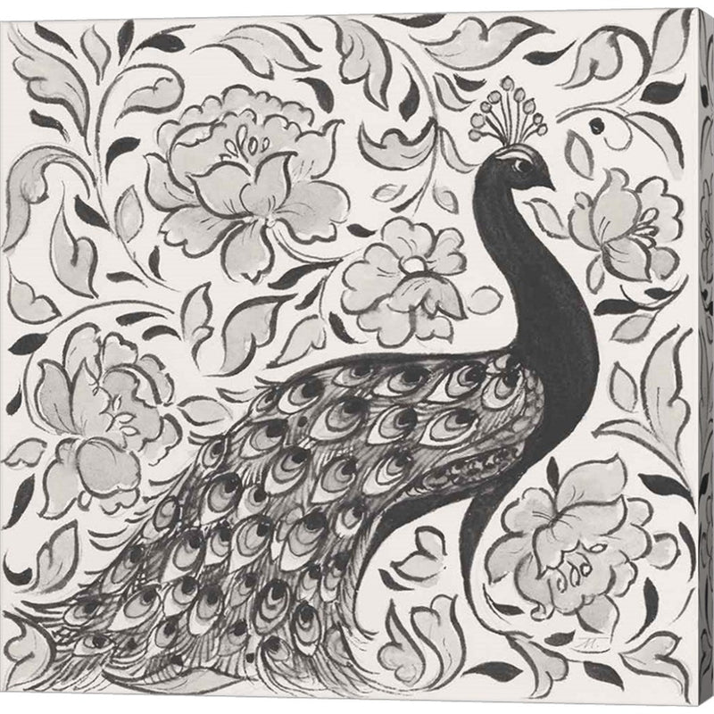 Peacock Garden IV BW by Miranda Thomas, Canvas Art