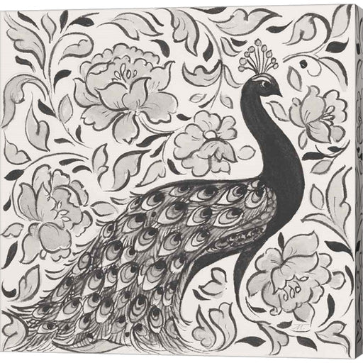 Peacock Garden IV BW by Miranda Thomas, Canvas Art