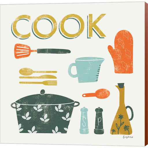 Retro Kitchen III by Becky Thorns, Canvas Art
