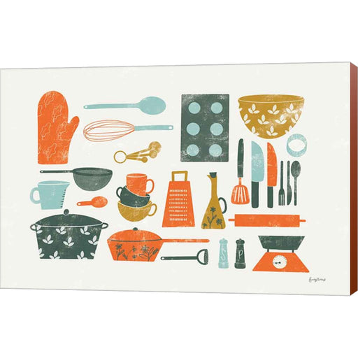 Retro Kitchen I by Becky Thorns, Canvas Art