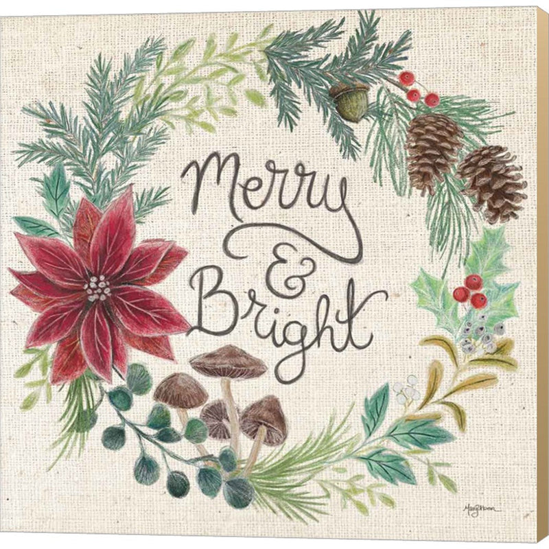 Christmas Chalk III Light by Mary Urban, Canvas Art