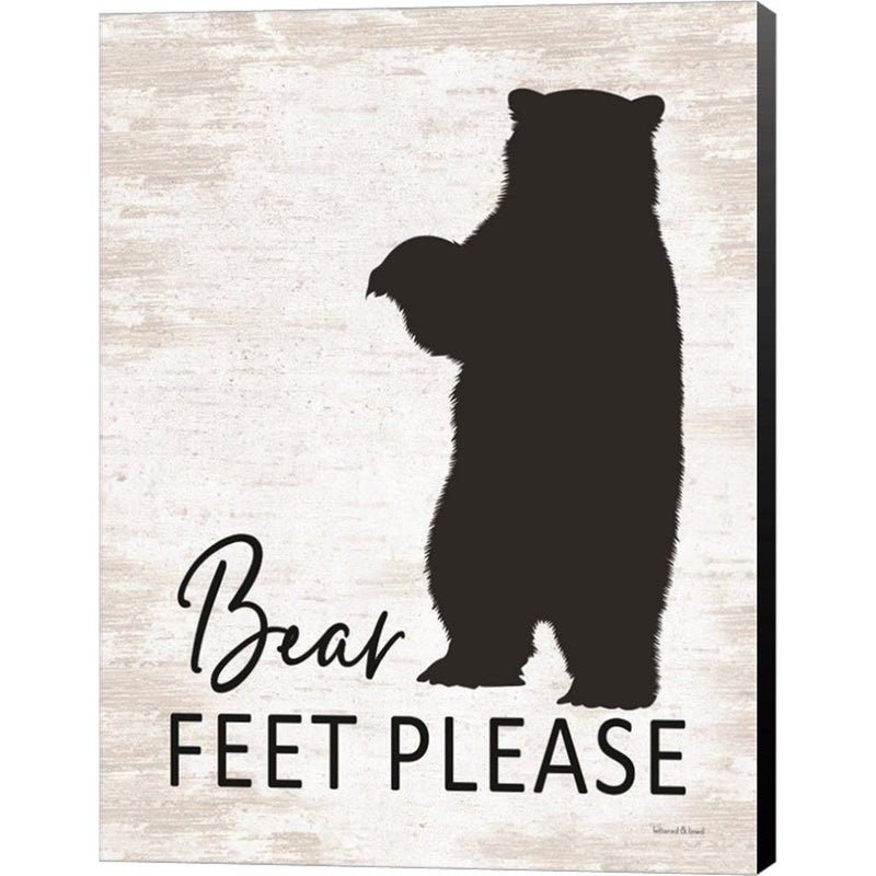 Bear Feet Please by Lettered & Lined, Canvas Art