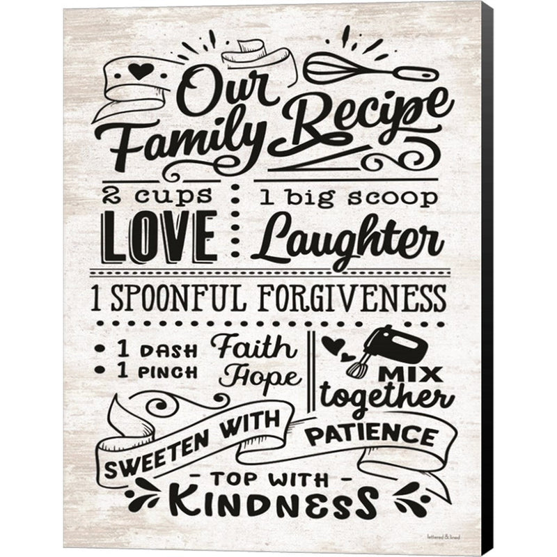 Our Family Recipe by Lettered & Lined, Canvas Art