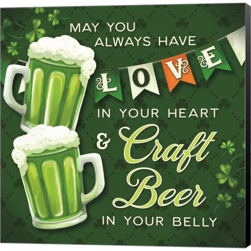 Craft Beer in Your Belly by Mollie B., Canvas Art