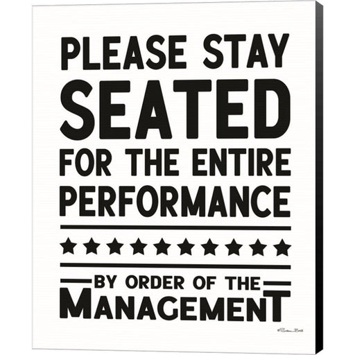 Please Stay Seated by Susan Ball, Canvas Art
