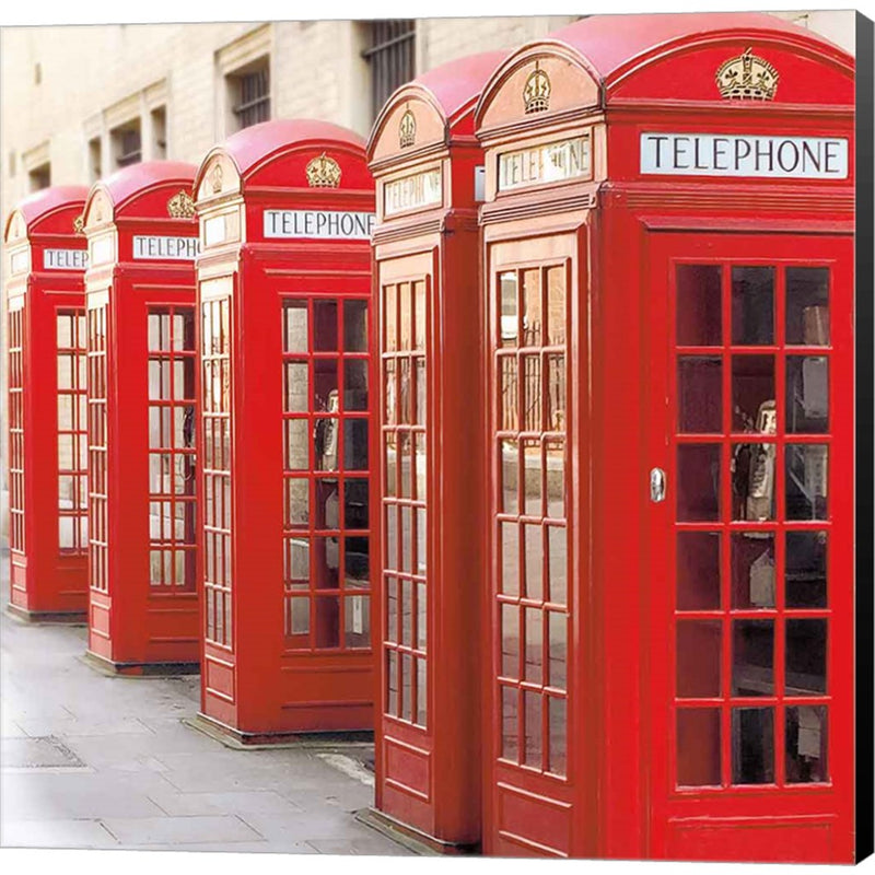 London Phoneboxes by Wild Apple Portfolio, Canvas Art