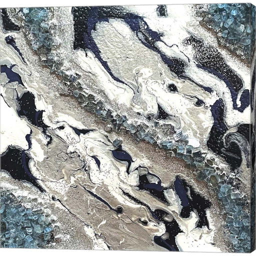 Blue Silver Marble II by Lee C, Canvas Art