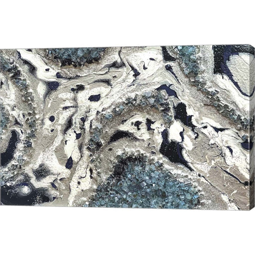 Blue Silver Marble landscape by Lee C, Canvas Art