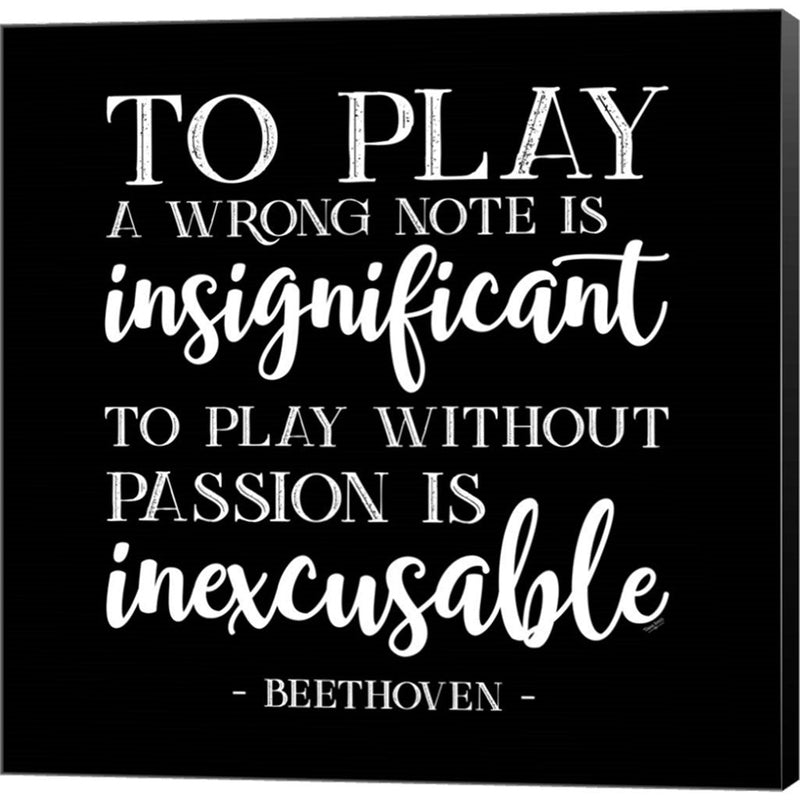 Moved by Music black I-Beethoven by Tara Reed, Canvas Art