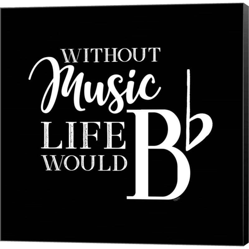 Moved by Music black V-Be Flat by Tara Reed, Canvas Art