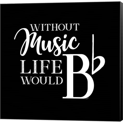Moved by Music black V-Be Flat by Tara Reed, Canvas Art