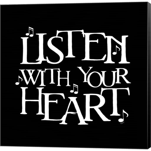 Moved by Music black VI-Listen by Tara Reed, Canvas Art