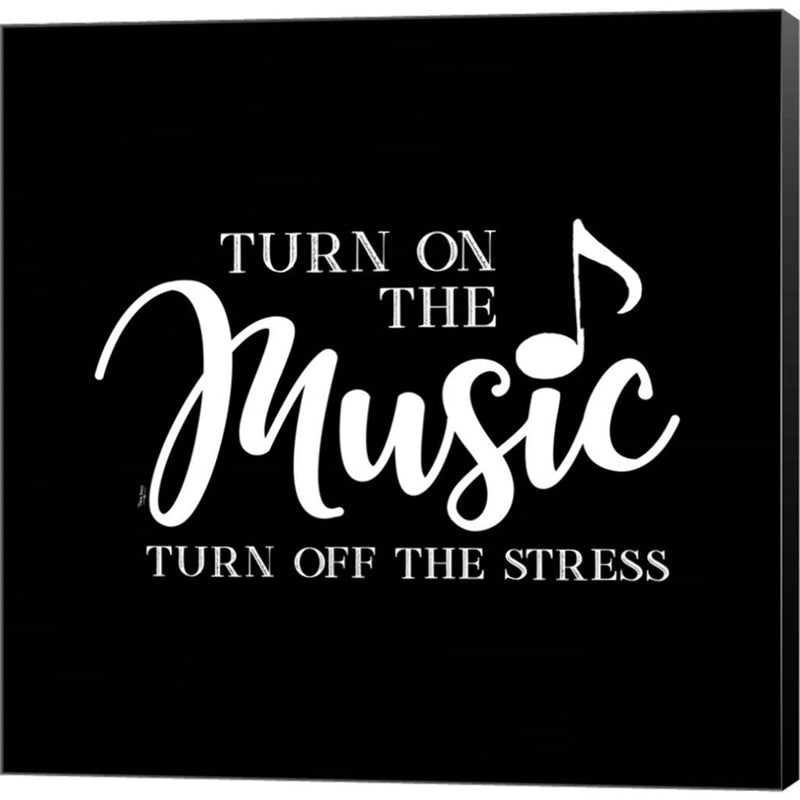 Moved by Music black VII-Stress Off by Tara Reed, Canvas Art