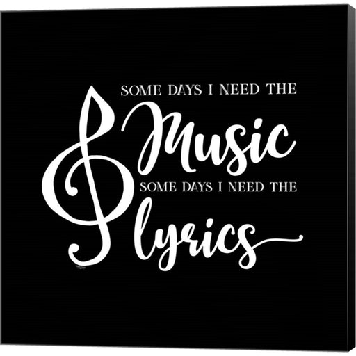 Moved by Music black IX-Some Days by Tara Reed, Canvas Art