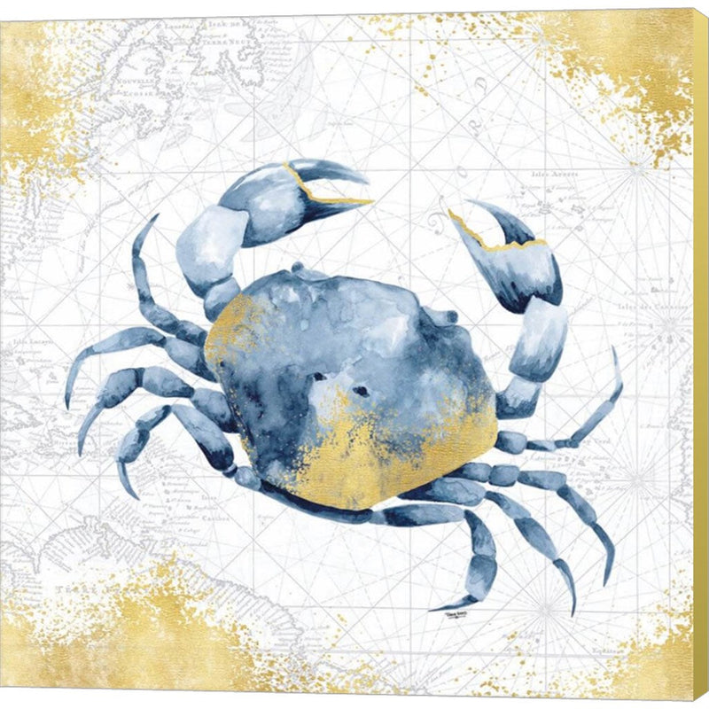 Deep Blue Sea V White Gold by Tara Reed, Canvas Art