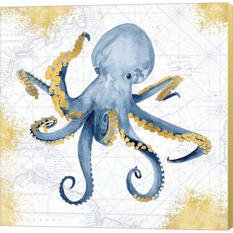 Deep Blue Sea VI White Gold by Tara Reed, Canvas Art