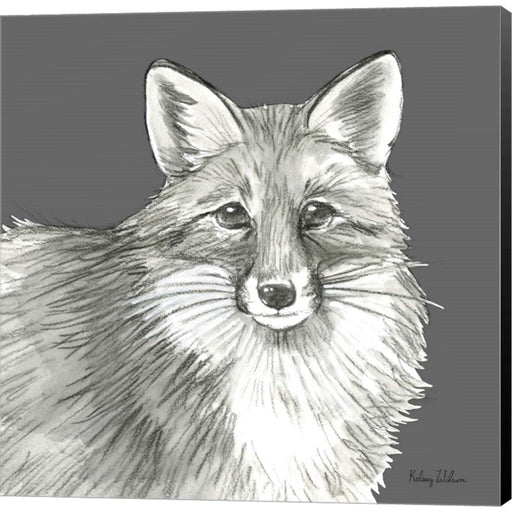 Watercolor Pencil Forest color III-Fox by Kelsey Wilson, Canvas Art