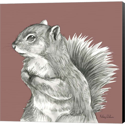 Watercolor Pencil Forest color IV-Squirrel by Kelsey Wilson, Canvas Art