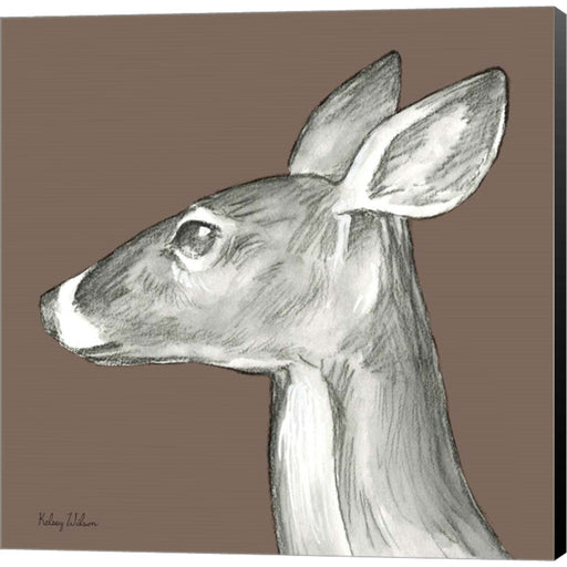 Watercolor Pencil Forest color VII-Doe by Kelsey Wilson, Canvas Art