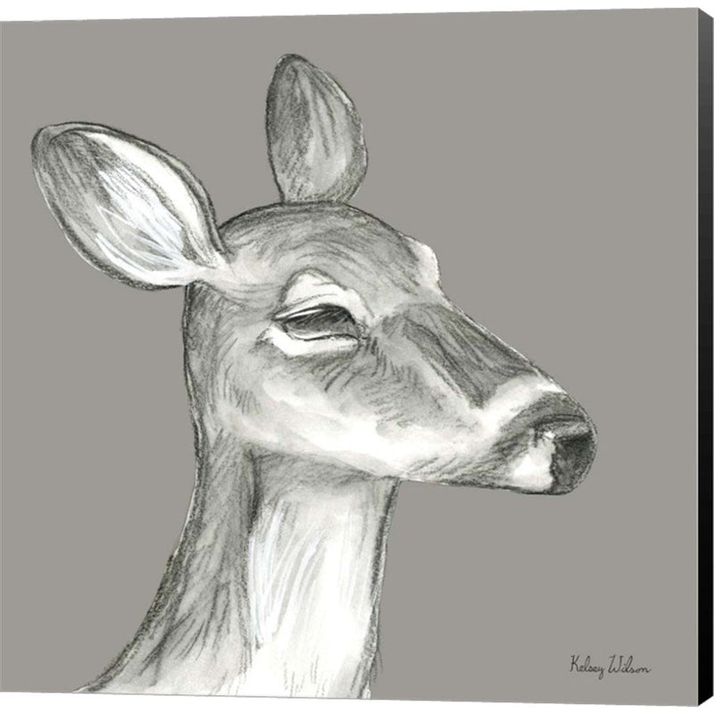 Watercolor Pencil Forest color IX-Fawn by Kelsey Wilson, Canvas Art