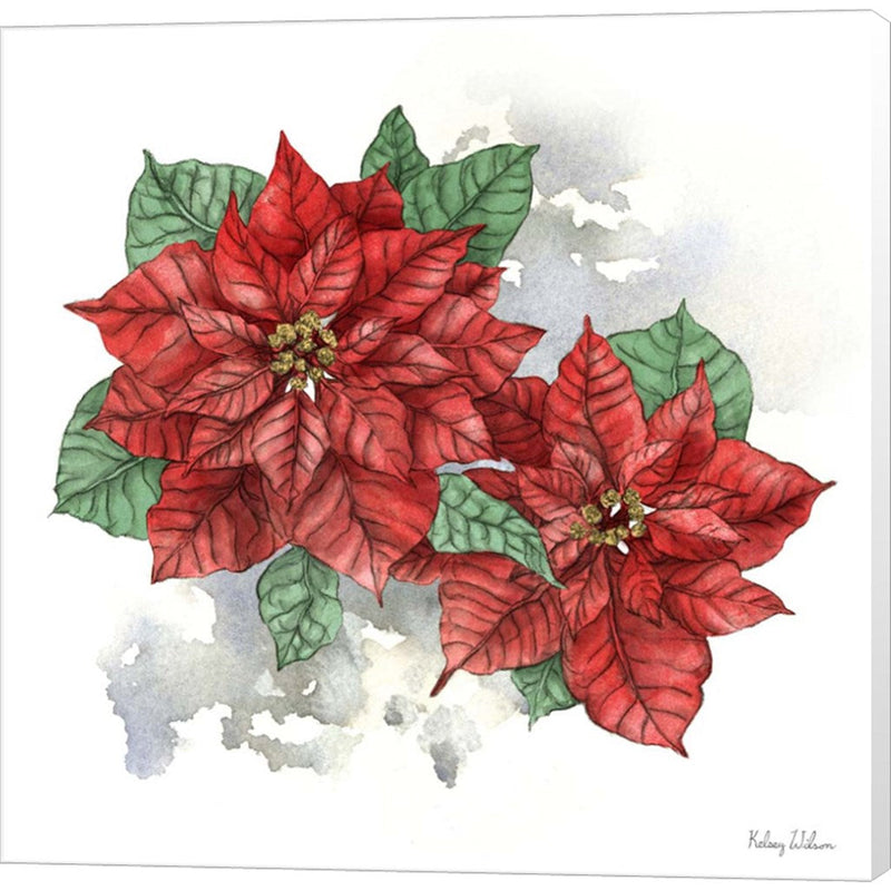 Winter Poinsetta II by Kelsey Wilson, Canvas Art