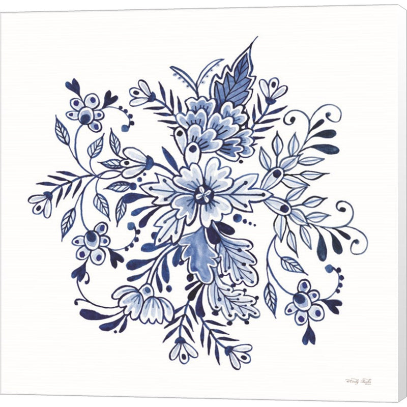 Blue & White Flowers II by Cindy Jacobs, Canvas Art