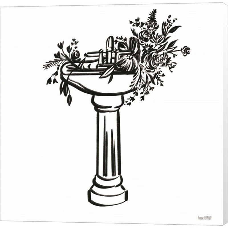 Vintage Floral Sink by House Fenway, Canvas Art