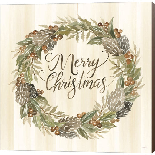 Sage Merry Christmas Wreath by Cindy Jacobs, Canvas Art