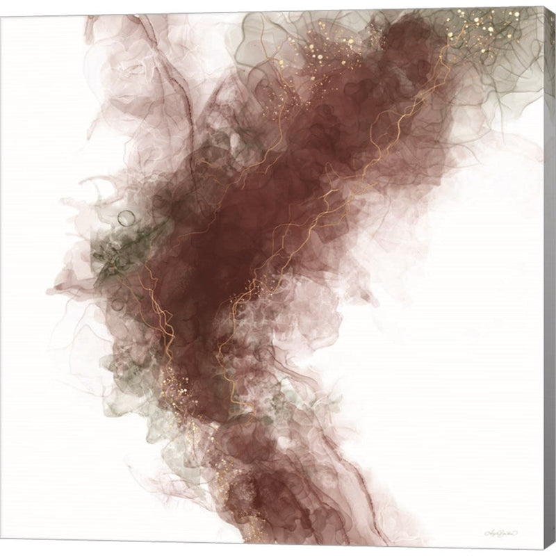 Waves of Wine Abstract by Angela Bawden, Canvas Art