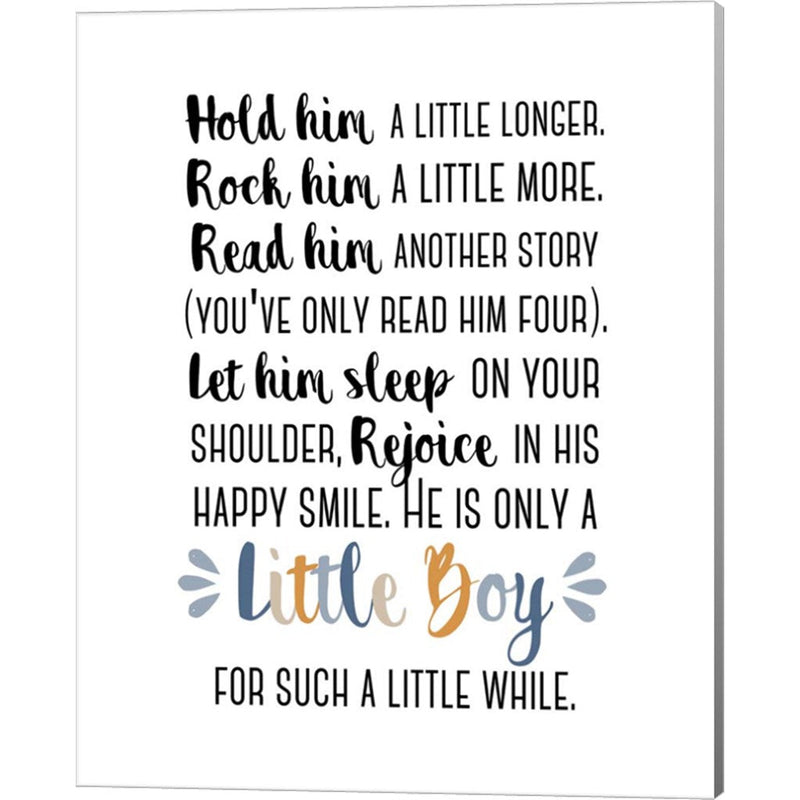 Hold Him A Little Longer Blue Palette by Color Me Happy, Canvas Art