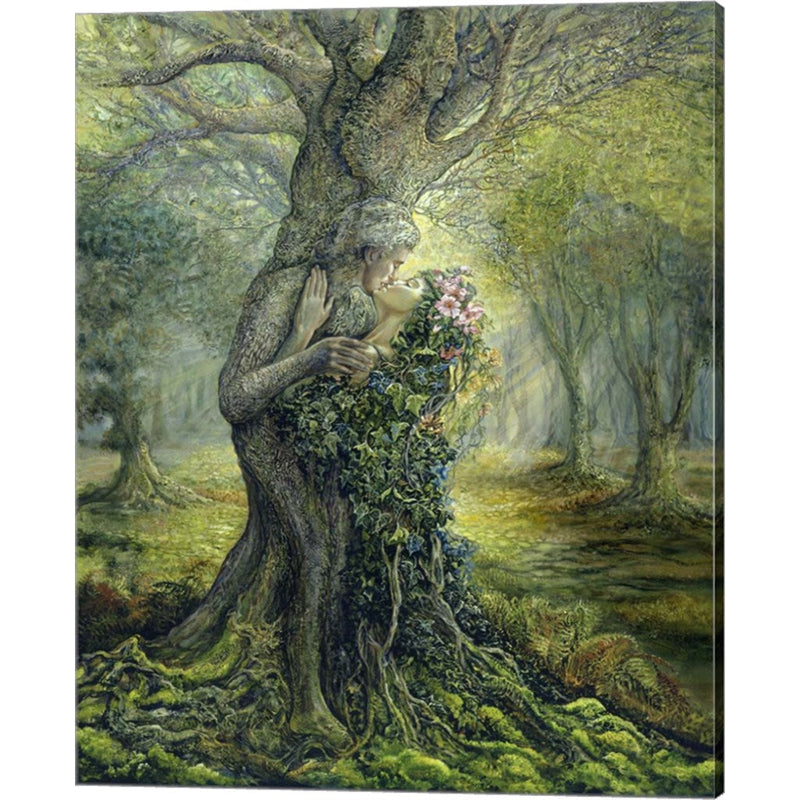Dryad And The Tree Spirit by Josephine Wall, Canvas Art