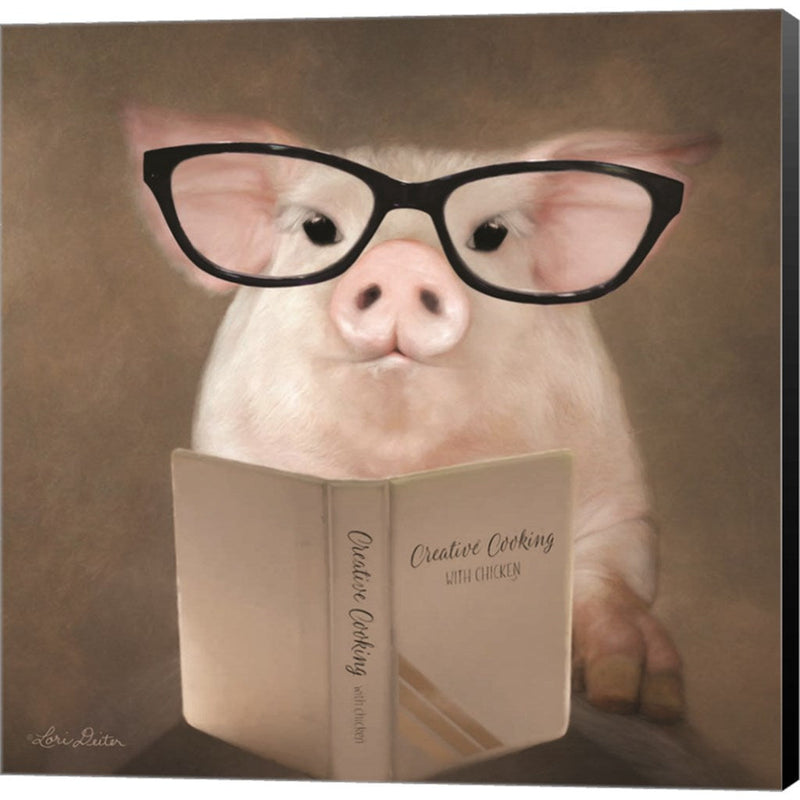 Creative Cooking Pig by Lori Deiter, Canvas Art