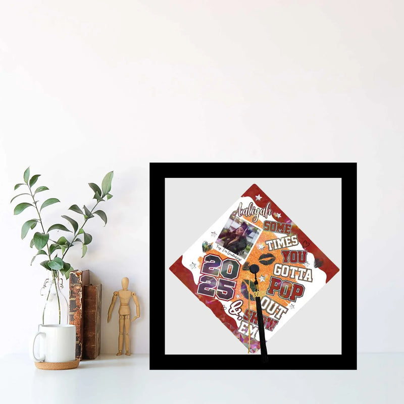 CUSTOM GRADUATION CAP DECORATION PICTURE FRAME desk