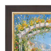 24x24 Frame Cafe Wood Tone With Gold Lip Picture Frame