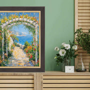 16x24 Frame Cafe Wood Tone With Gold Lip Picture Frame