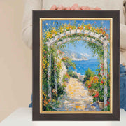 13x13 Frame Cafe Wood Tone With Gold Lip Picture Frame