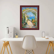 40x60 Frame Certificate Gloss Cherry Wood Gold Lip Picture Frame Diploma